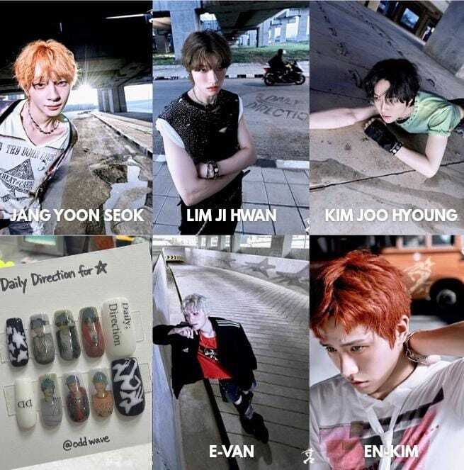 starfess's tweet image. -star DAILY:DIRECTION MEMBER 🔥

JANG YOON SEOK 🇰🇷
LIM JI HWAN 🇰🇷 2003 (Ex Contestants of B:My Boyz) 
KIM JOO HYOUNG 🇰🇷 2003 (Ex NINE.i &amp;amp; Contestant of Universe League) 
E-VAN 🇰🇷 2004 (Ex MIRAE)
EN-KIM 🇰🇷 2002 (Ex SM TRAINEE &amp;amp; Contestant NCT Universe: LASTART)