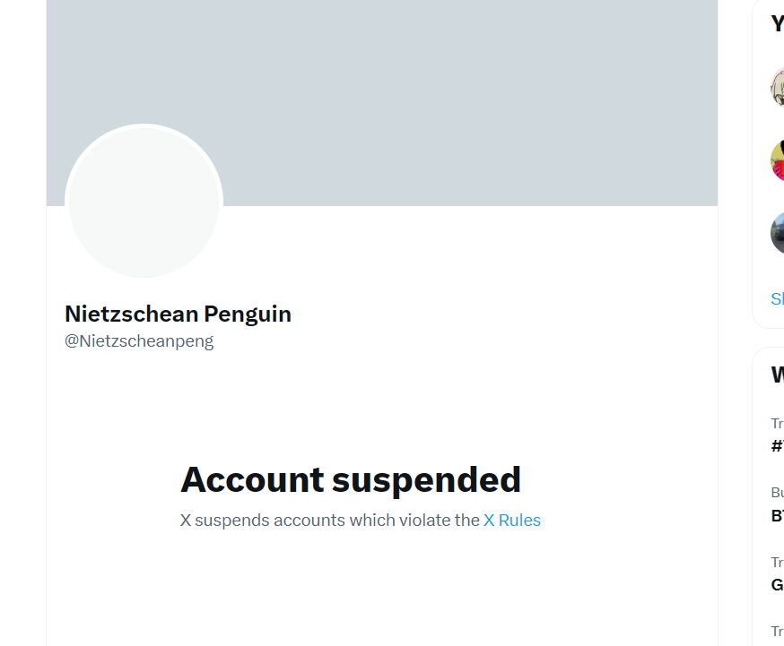 Heaps of stories like what happened to <a href="/Nietzscheanpeng/">Nietzschean Penguin</a> $penguin CTO.
Just read through the comments of others who've tried CTO'ing and being rejected unjustly

This might just be the first movement 
<a href="/finnbags/">FINN</a>

5i5WNHo9kkE2PBK8h66yFo4wTBy61z3aa3njCTgxBAGS

x.com/i/status/20150…
