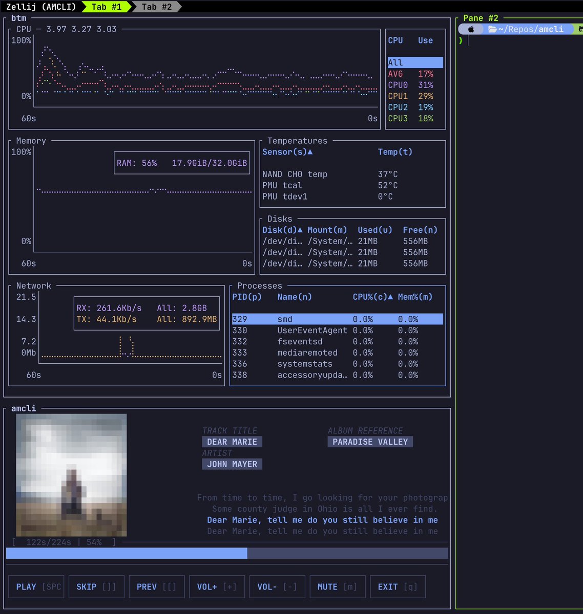 JackBeepbop's tweet photo. AMCLI - 一个用 Rust 编写的Apple Music终端控制器

通过Homebrew安装：
brew install juntaochi/tap/amcli

源代码在https://t.co/FkDuHt4kEm https://t.co/cXlZJn9zFr