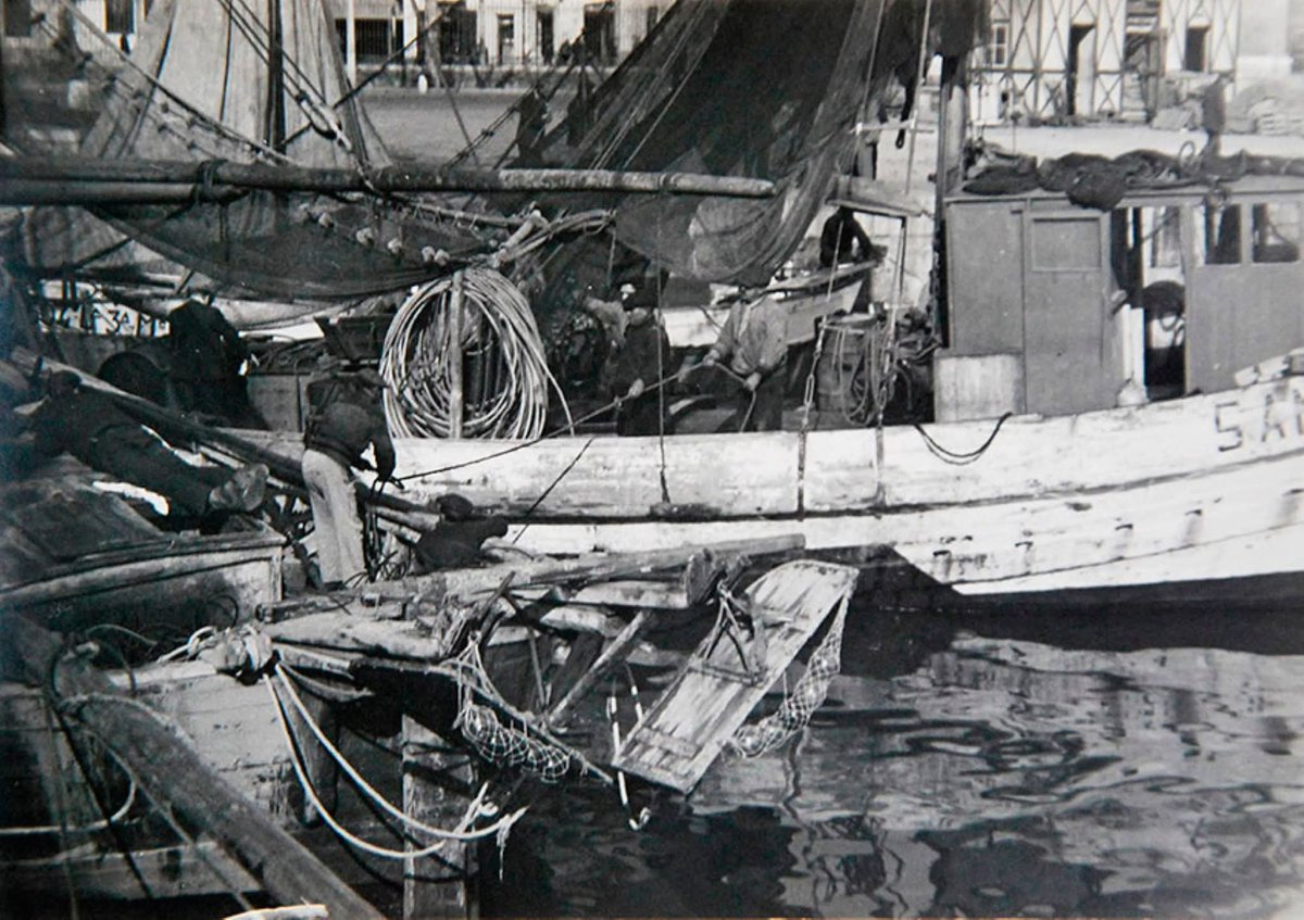 València, 1930. Primer pla de barques amarrades en el port.
📷 Vicente Martínez Sanz
Font: Centro Virtual Cervantes