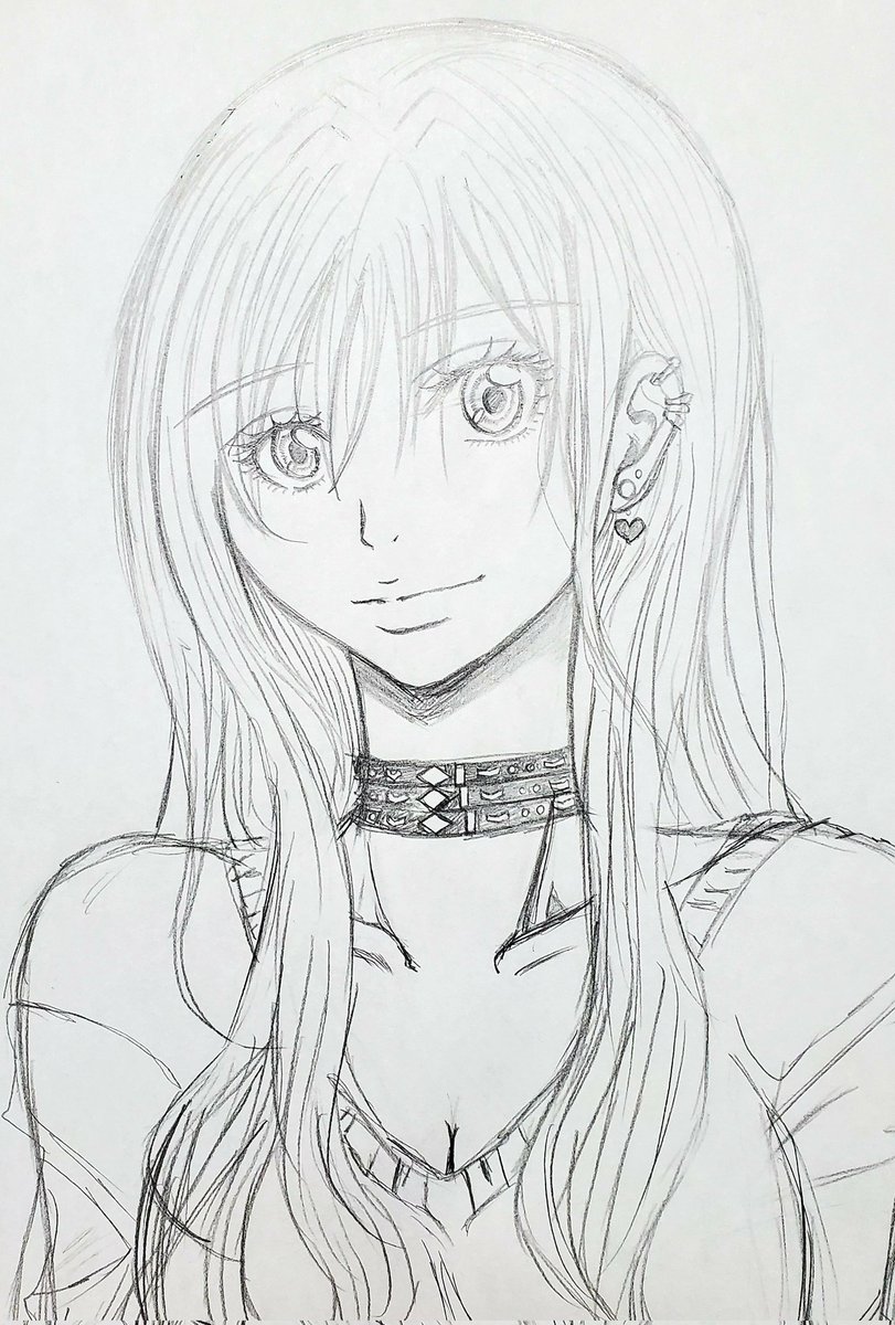 女性キャラクターのイラスト四枚 過去絵です(