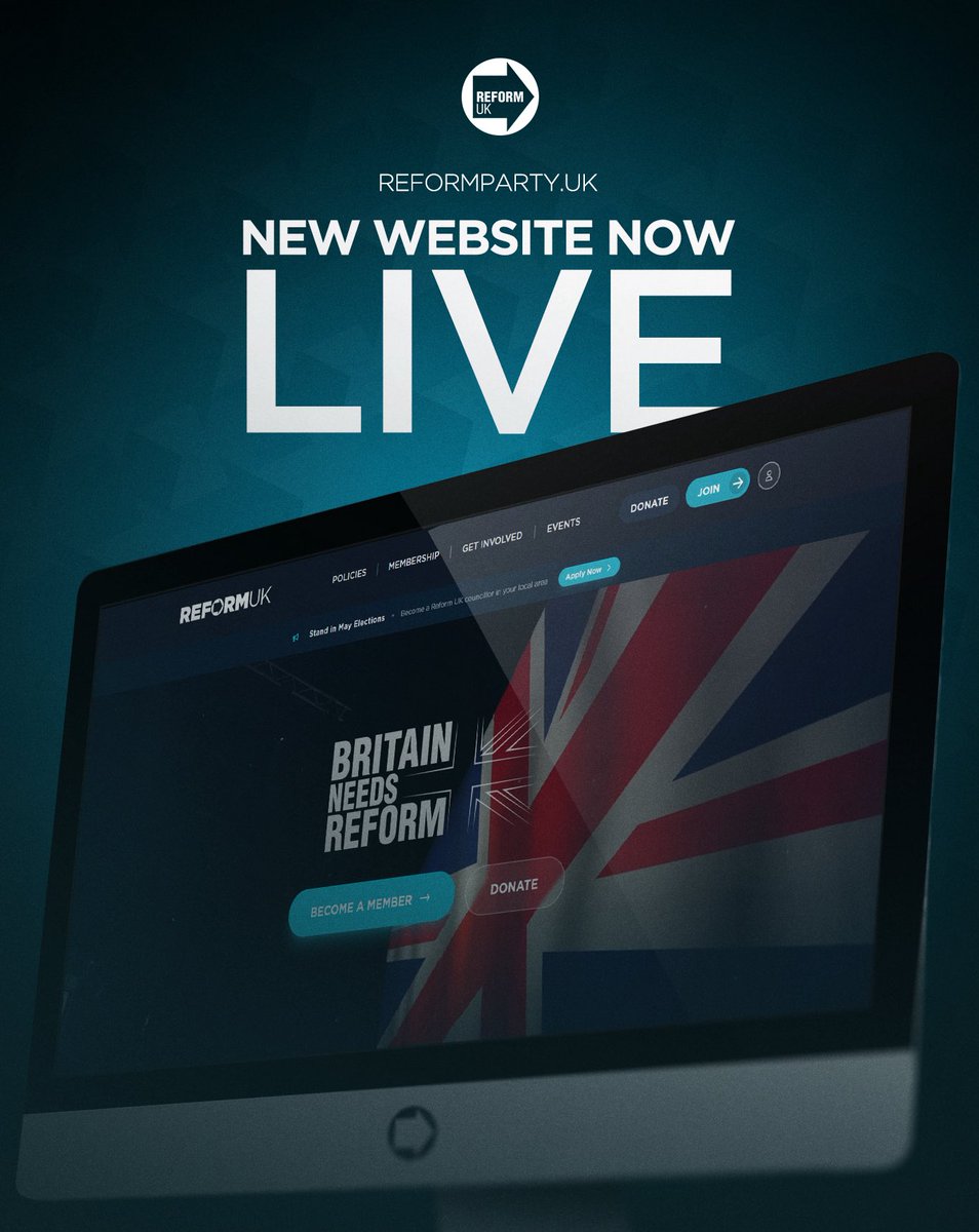 reformparty_uk's tweet image. 🚨 Our new website is now LIVE. The new home for all things Reform.

👉 reformparty.uk