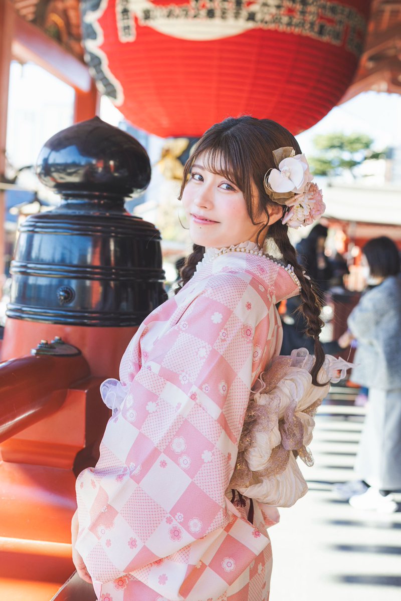 chitose_yoshino's tweet image. 着物似合ってる？☺︎︎