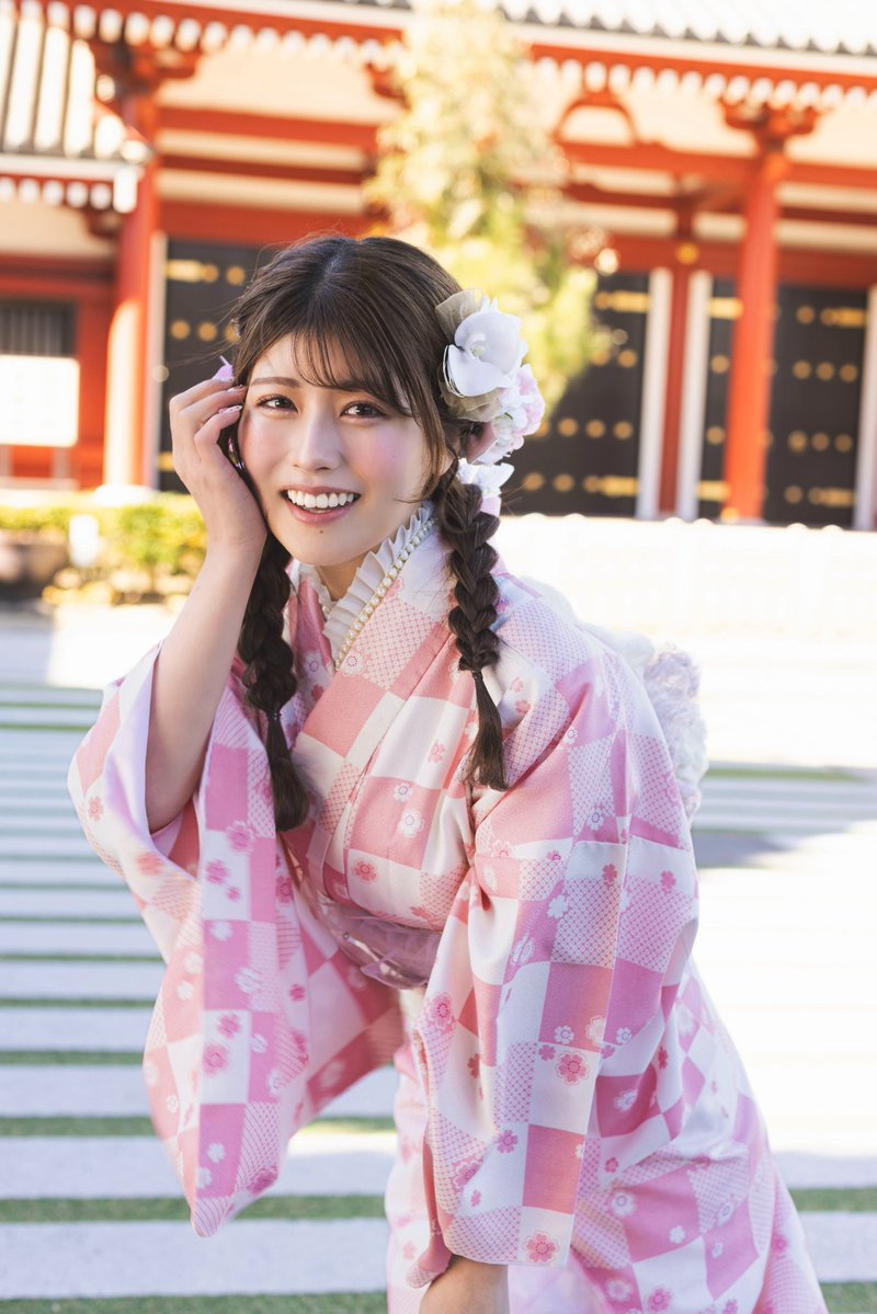 chitose_yoshino's tweet image. 着物似合ってる？☺︎︎