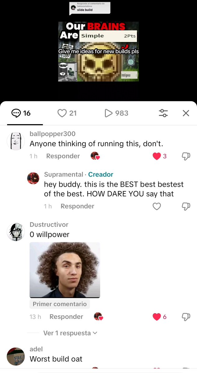 NEVER post your build on tiktok