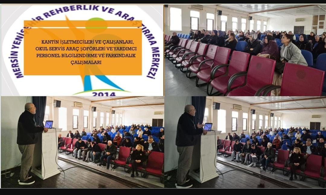 Çocuğa yönelik ihmal ve istismarın önlenmesi kapsamından kantin işletmecileri ve çalışanları, okul servis araç şoförleri ve yardımcı personel bilgilendirme ve farkındalık çalışmaları yapıldı. <a href="/MebOrgm/">Özel Eğitim ve Rehberlik Hiz. Genel Müdürlüğü</a> <a href="/Muhammed0744/">Muhammed ÖZDEMİRCİ</a> <a href="/hasantpl01/">HASAN TOPAL</a>