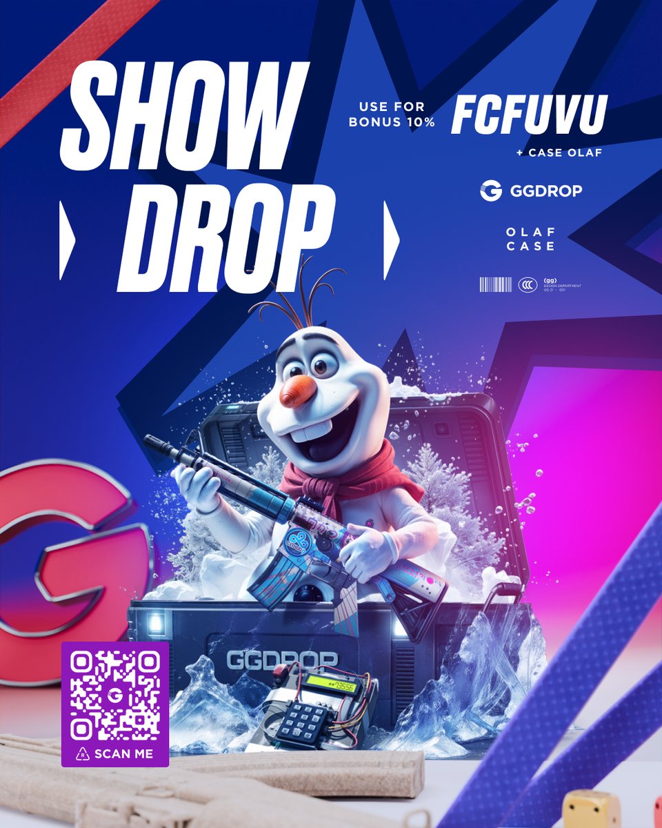 gg_drop's tweet image. ❄️ DOUBLE DROP, DOUBLE FUN ❄️
This round starts with the “Olaf” case.
Open it, show your drop + ID and join ShowDrop.
Use FCFUVU for +10% on GGDROP and get an Olaf case right away.
— Best drop gets a Coca-Cola case
— Weakest drop gets the Olaf case back
Cold spins, warm rewards.…