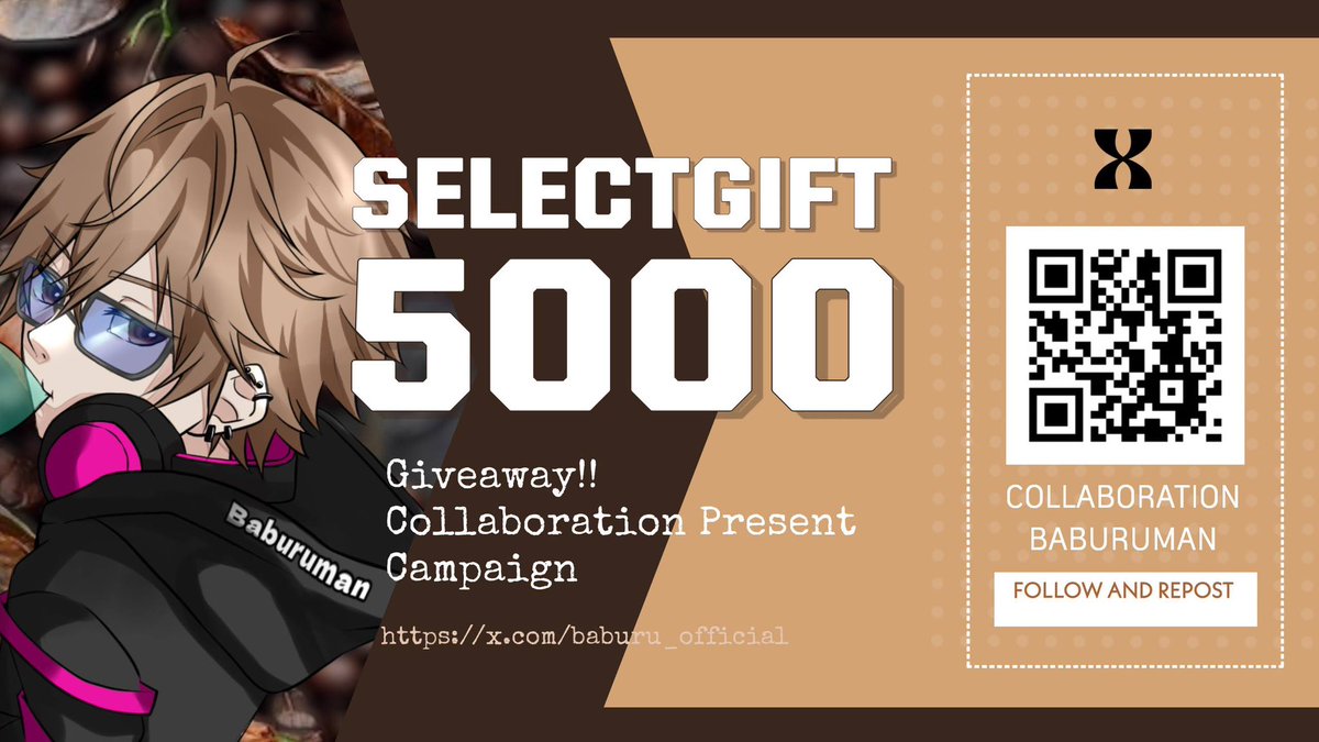 Baburu_official's tweet photo. 【コラボ‼️✨総額5,000円🎁】

選べるギフト券【4,000円】
(引用リポスト➕1,000円)

🔻参加条件🔻
① この投稿リポスト
② Xの垢をフォロー↓
https://t.co/8HzMrhVsGQ
⚠️フォロー確認してます⚠️

締切￤2026年1月28日22:00〆 https://t.co/0iZ75Q0HLE