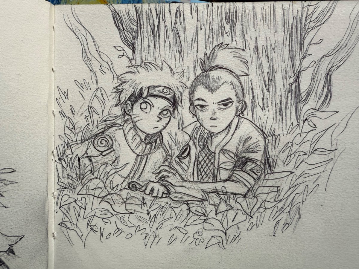 BrujaNumi's tweet image. Me gusta dibujar a Shikamaru y Naruto siendo amigos y haciendo misiones ninja. Tengo varios bocetos de Kakashi también (más adelante se los enseñaré)