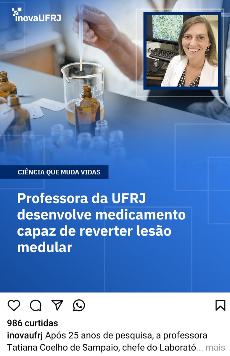 InstanteUm's tweet image. É preciso destacar que se trata de um resultado obtido após 25 anos de pesquisa. Nenhuma empresa privada investiria tanto tempo para gerar um novo produto. Somente o financiamento público da pesquisa científica é capaz disso. O financiamento público da pesquisa salva vidas.