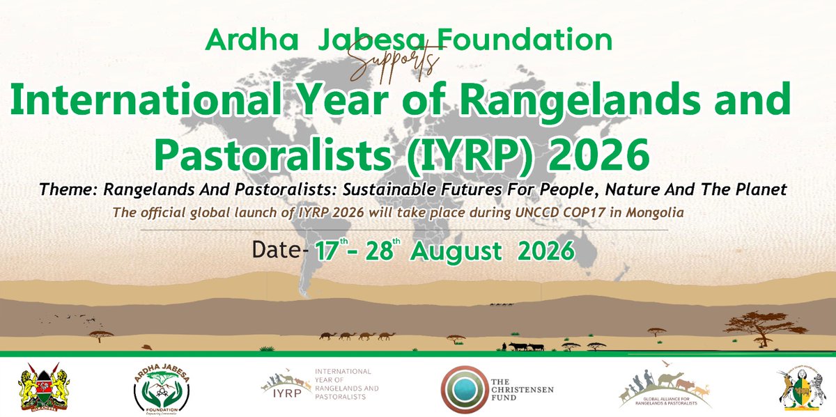 ardhajabesa2017's tweet photo. As a member of the IYRP 2026 Global Alliance for Rangelands and Pastoralists Working Groups, Ardha Jabesa Foundation will help raise awareness about rangelands and pastoralists, and to highlight the many challenges that need to be overcome on the road to wellbeing and sustainability.