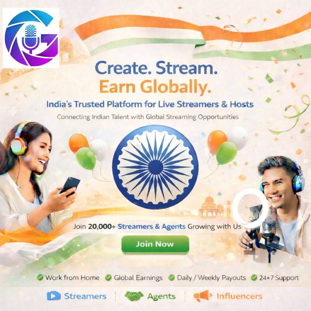 saizal_official's tweet image. This Republic Day, stream your talent &amp;amp; earn globally 🌍
🎙️ Create. Stream. Earn.
Join India’s trusted platform for streamers &amp;amp; creators.
💻 WFH | 💸 Global Earnings | ⏱️ Fast Payouts
Twitter Hashtags
#RepublicDay2026 #CreatorEconomy #StreamAndEarn #WFHIndia #OnlineEarning