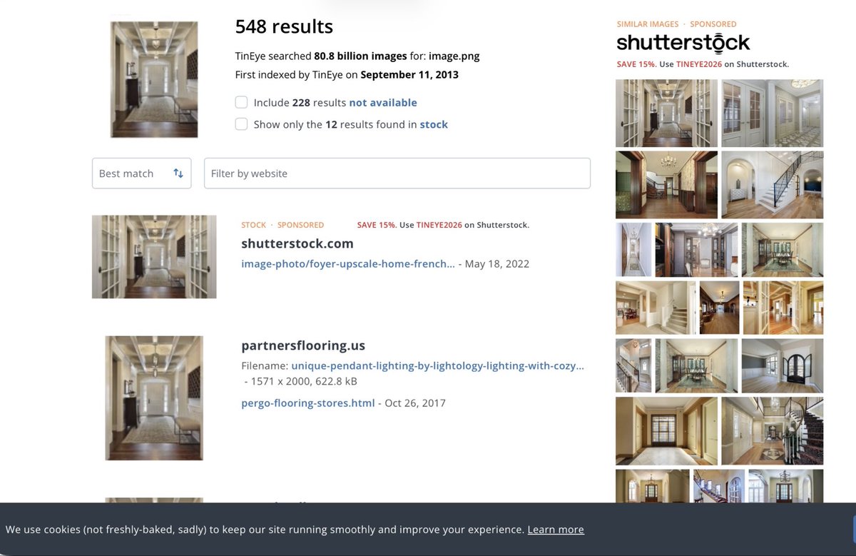 The company Interior Architecture Landscape Limited  that has donated £200k to Reform is a sham company. These images from its website claiming to be their designs are stock images.