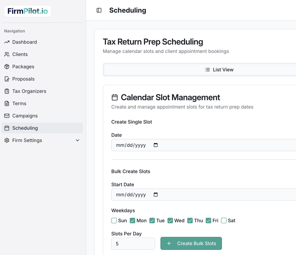 FirmPilot_io's tweet photo. @jasononfirms One day we will make it into the Engagement section. And the future Tax Season scheduling section? https://t.co/XNSspSN2Sh