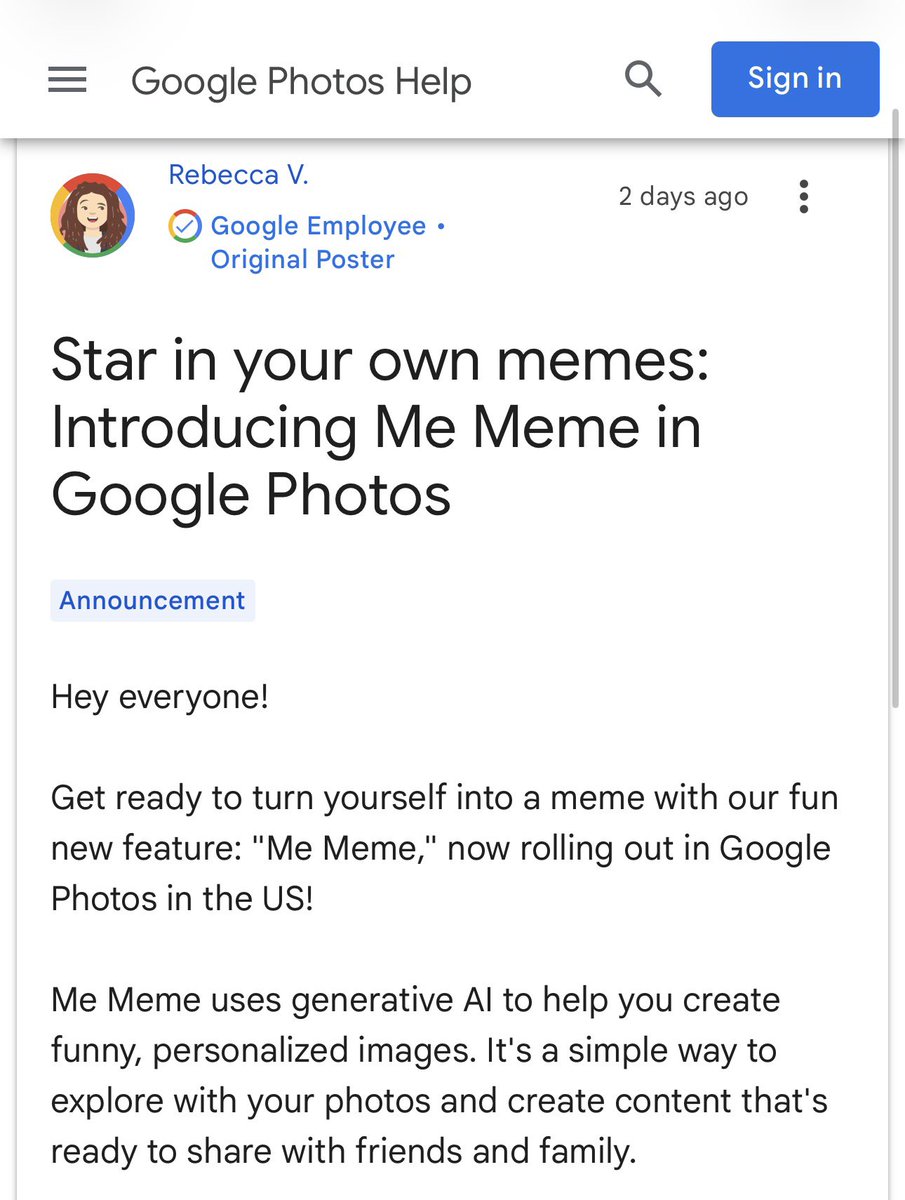 Google has introduced a fun, generative AI-powered feature in Google Photos  called “Me Meme”, a tool that lets you turn your own photos into  personalized memes right within the app. #googleupdate #ainews #