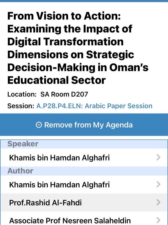 khamisghafri's tweet photo. جانب من مشاركتي بورقة علمية في المؤتمر الدولي لفاعلية وتحسين المدارس (#ICSEI 2026) خلال الفترة 18–22 يناير 2026، #الدوحة #قطر https://t.co/3i2NbwrF6v