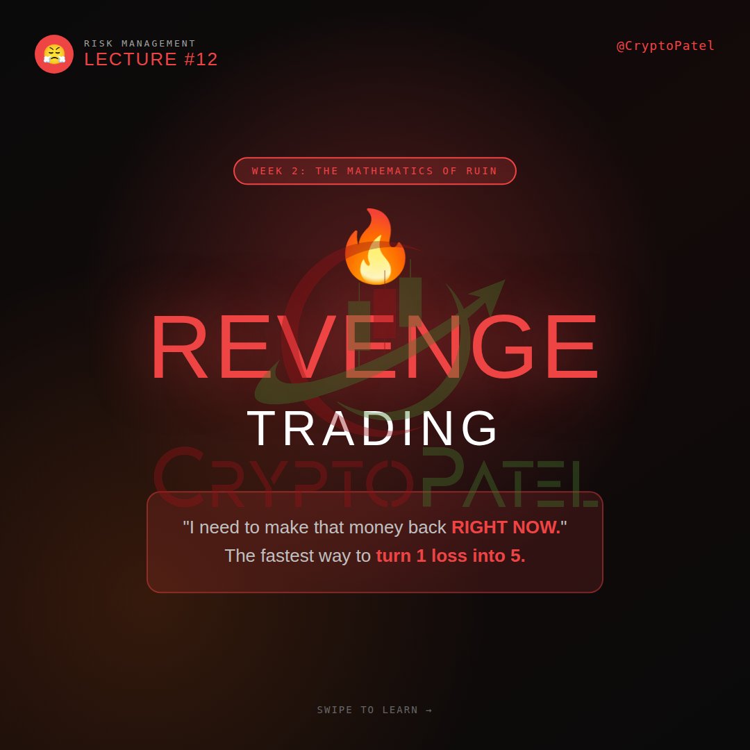 RISK MANAGEMENT LECTURE #12: THE MATHEMATICS OF RUIN 🔰 REVENGE TRADING  😤🔥 