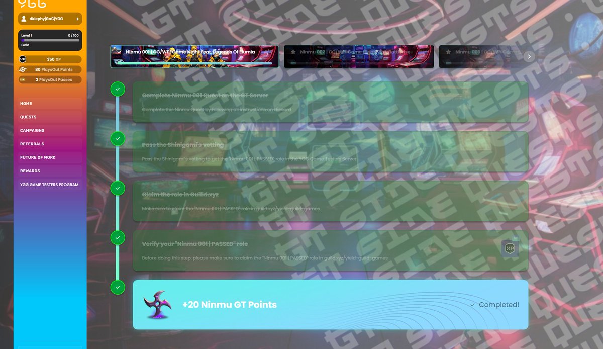 dklephy12's tweet photo. @YGG_GTProgram @YieldGuild My favorite is the GT Ninmu! I love how it gives chance to all game testers to win some prizes depending on your badge or clan. https://t.co/kHUYsIH7Fq