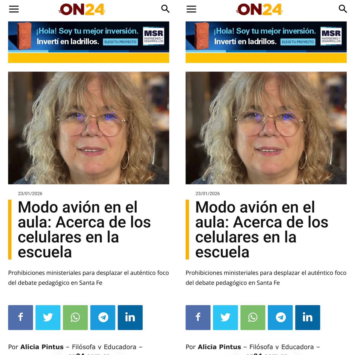 AliciaPintus's tweet photo. 📚 Comparto mi artículo publicado en ON24:
 📍📵 MODO AVIÓN EN EL AULA ✈️ 
Acerca de los celulares en la escuela

🔗📄 Nota completa: https://t.co/FOhaZmJbKy

#ModoAviónEnElAula #TecnologíaYEducación #Educación https://t.co/sXKUraqC8s