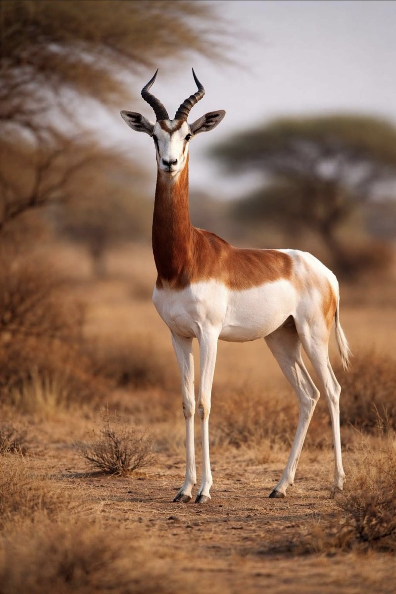 Una GACELA DAMA, del desierto.