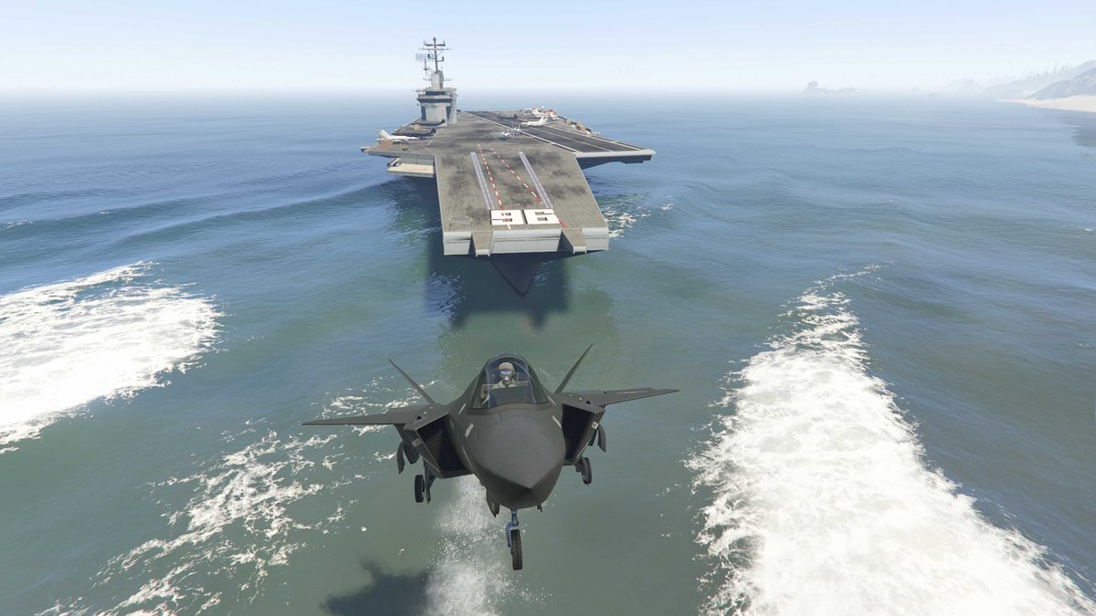 19FWgta's tweet photo. 第302飛行隊は統合任務計画の一環で海軍協力の下、空母の離着艦訓練を行いました。
そして初めてF160ライジュウ使い空母離着艦を18航空団が初めて成功しました

#GTAOnline https://t.co/49VKHDiKIn