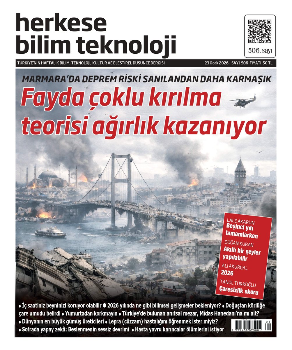 Araştırmacılara göre, tek bir büyük kırılma beklentisi, Marmara’daki deprem tehlikesini açıklamaya yetmiyor. Yeni fizik temelli modeller, fayın farklı bölümlerinin farklı biçimlerde kırılabileceğini gösteriyor. 

🔴 506. sayı çıktı!