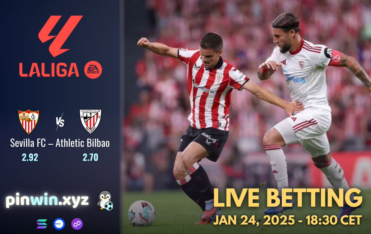 LALIGA CLASH: Sevilla vs Athletic Club ⚽ Andalusian hosts face Basque  warriors at the Ramón Sánchez-Pizjuán TODAY | 18:30 CET Predict, track and  cashout LIVE on Pinwin 🐧 #LaLiga