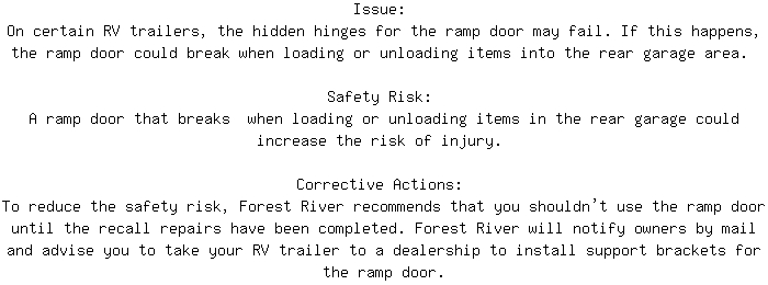 CanadianRecalls's tweet image. Safety Recall for 2022 COACHMEN ADRENALINE Structure. Approx. 24 units affected.