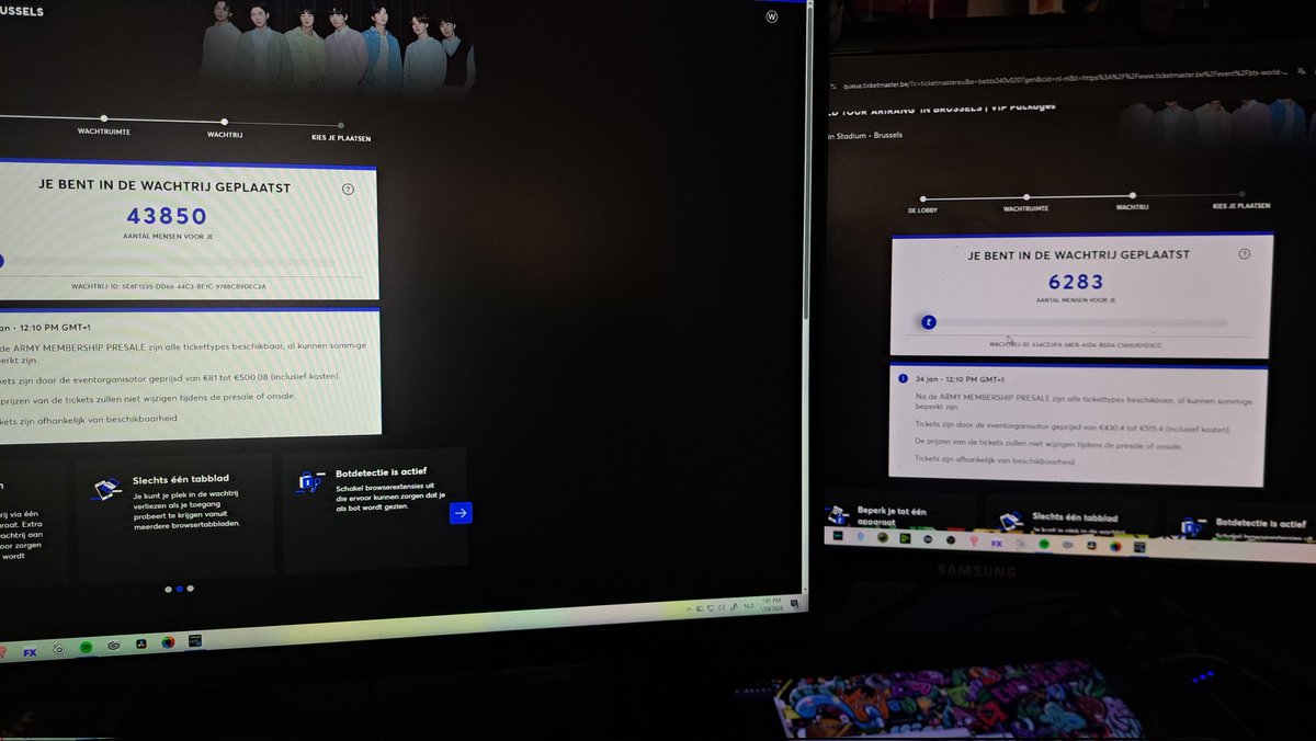 When your girlfriend is a huge #BTS fan so you're trying to score either regular or vip  #BTS_WORLDTOUR_ARIRANG tickets for #Belgium &amp; GodDAMN that queue line though. 😱