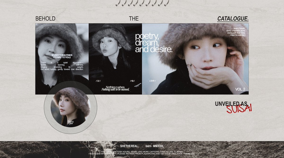 sherealest's tweet image. Mind to help repost? Thanks a bunch! .🌻 ݁ ˖

Hi! Kenalan sama empat anak baru aku, yuk? Kalau ada yang kurang aman, kindly let me know through DMs. Any kind of feedback is highly appreciated, really. ♥︎

꒰t. layout #zonauang ꒱