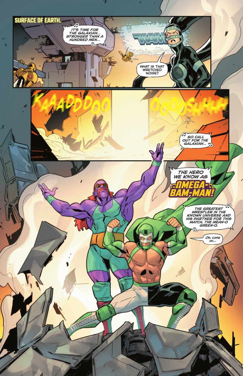Kyle Rayner, White Lantern, seen here doing his best HBK impression.