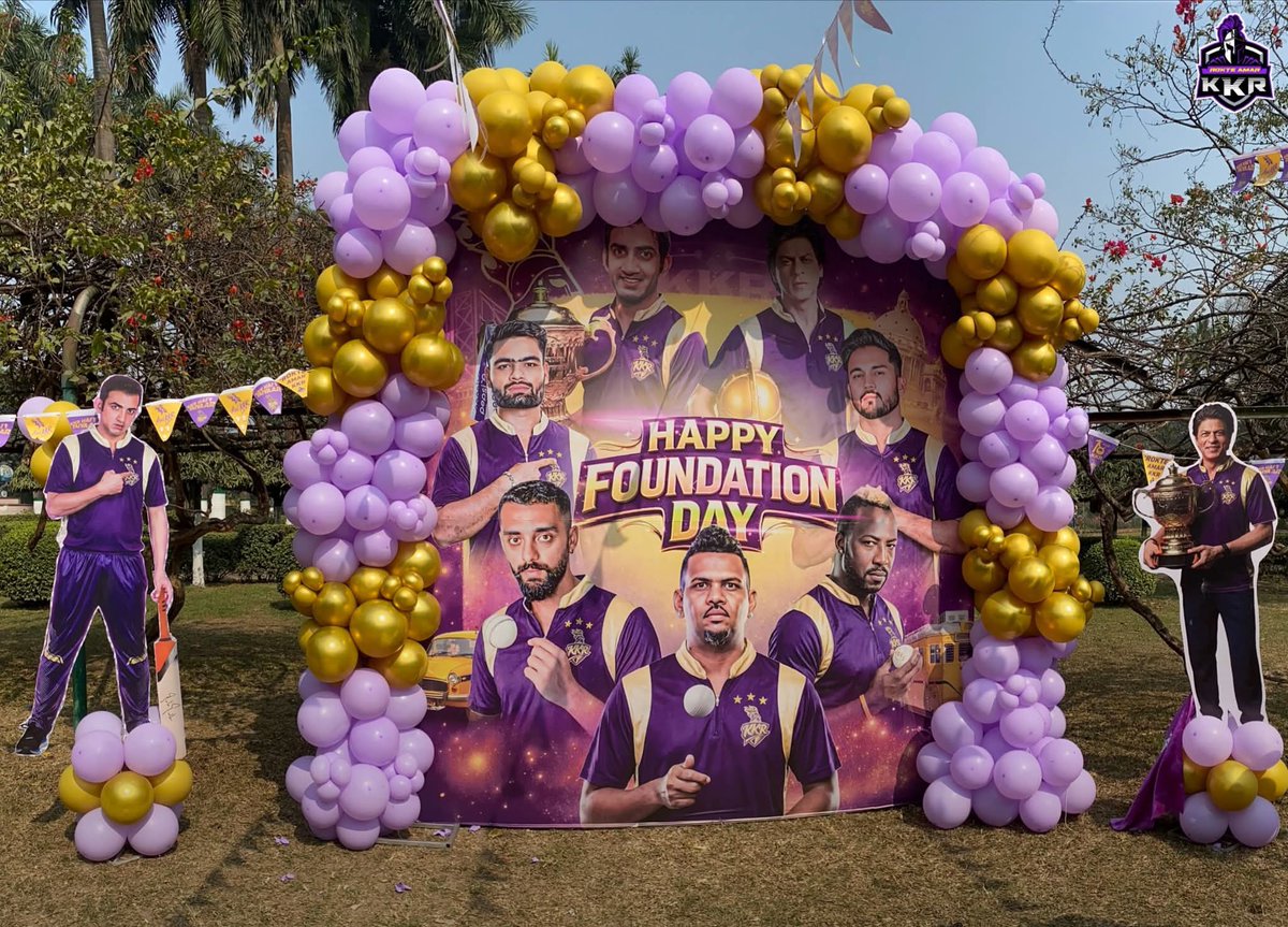 Rokte_Amarr_KKR's tweet photo. Celebrating the journey, the heroes, and the legacy, Happy Foundation Day, KKR! ๐๐ https://t.co/5PexaZpYua