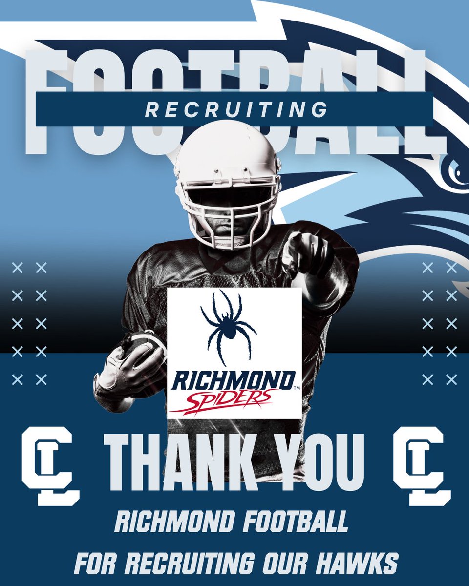 FootballLatin's tweet image. Thanks to Richmond Football and @SpiderAthletics for recruiting our Hawks!🕷️🤝🪶
