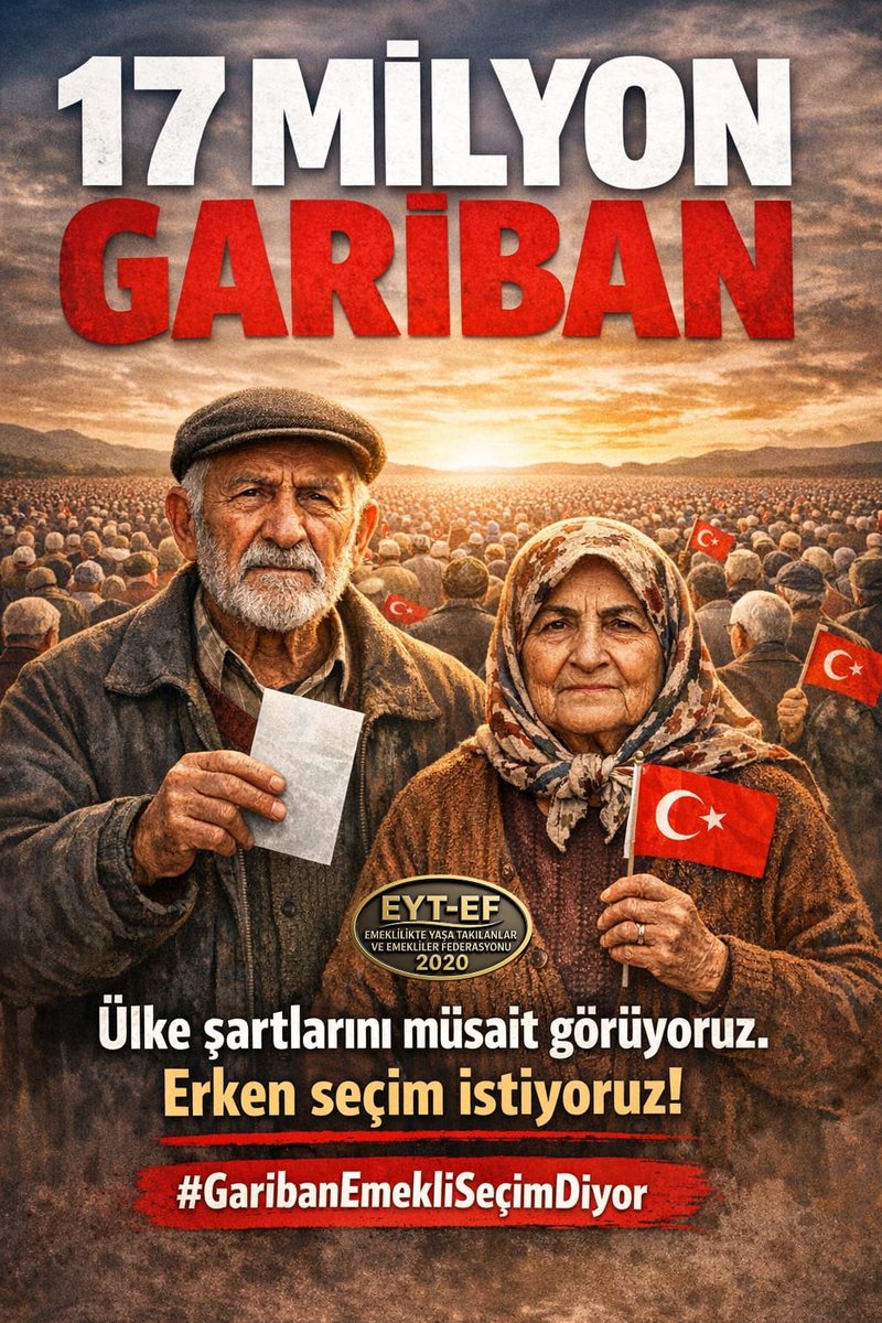 Milletvekili aylığı       : 273.000₺

Milletvekili Emeklisi :178.000₺

Vekil+Emekli              : 450.000₺

Asgari ücret                :  28.000 ₺
İşçi Emeklisi                :  20.000 ₺

#GaribanEmekliSeçimDiyor