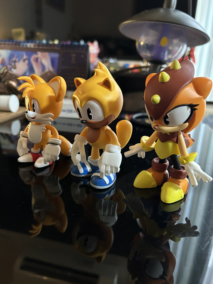 TOUMAさんのソニックフィギュア、3つ買ったら🟡で揃いました✨