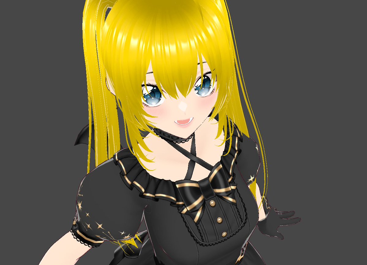 かぁいいねぇ(⌒-⌒)パーツ買ったり改変しだしたらこりゃ沼すな。今回は全部デフォで入ってるありもの。左は膝丈スカートの下ガーターなんだぜ