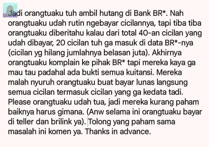 💚 Help guys yang paham/ahli masalah perbankan