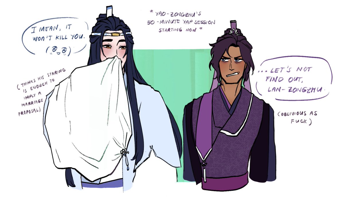 wanyinchen's tweet photo. For Jiang Cheng, the hardest thing about being a sect leader is self-restraint and dealing with some of your idiotic peers. #MDZS #jiangcheng #xicheng https://t.co/J1fyUAxnkW