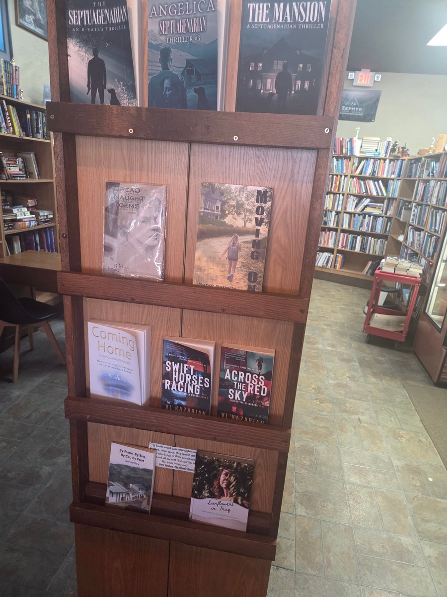 Robiniswriting's tweet photo. There is my book "Moving On" finally on a bookstore shelf. Another bucket list item... Checked!!! https://t.co/nxONOmcL7Z