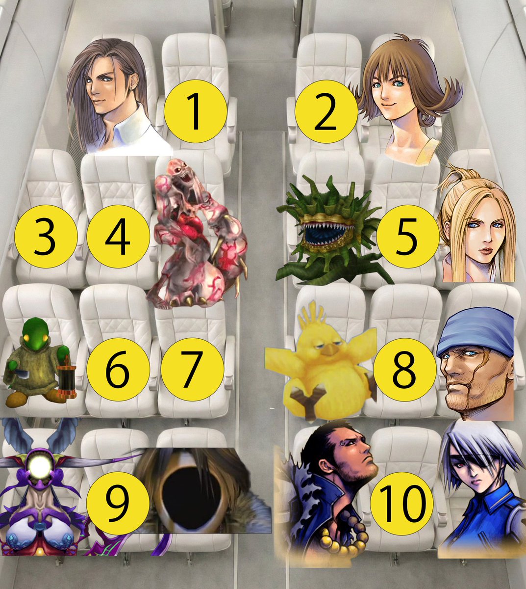 yukkimagure's tweet image. これから10時間のフライトです。 
あなたはどこに座りますか？
#FF8