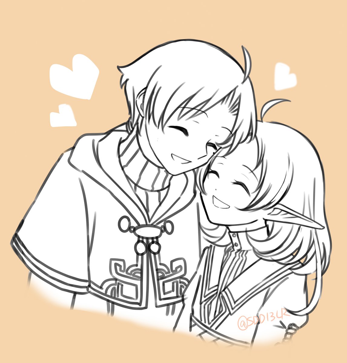 SDD13LR's tweet image. ちまっとした状態で描いた物を、普通の頭身で描いてみる試み