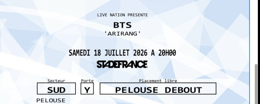 dv_verov's tweet photo. Vendo 2 biglietti per concento BTS Arirang PARIGI 18 luglio 2026
Abbiamo preso anche Madrid e preferiamo andare a quel concerto https://t.co/XlzqcC1xSy