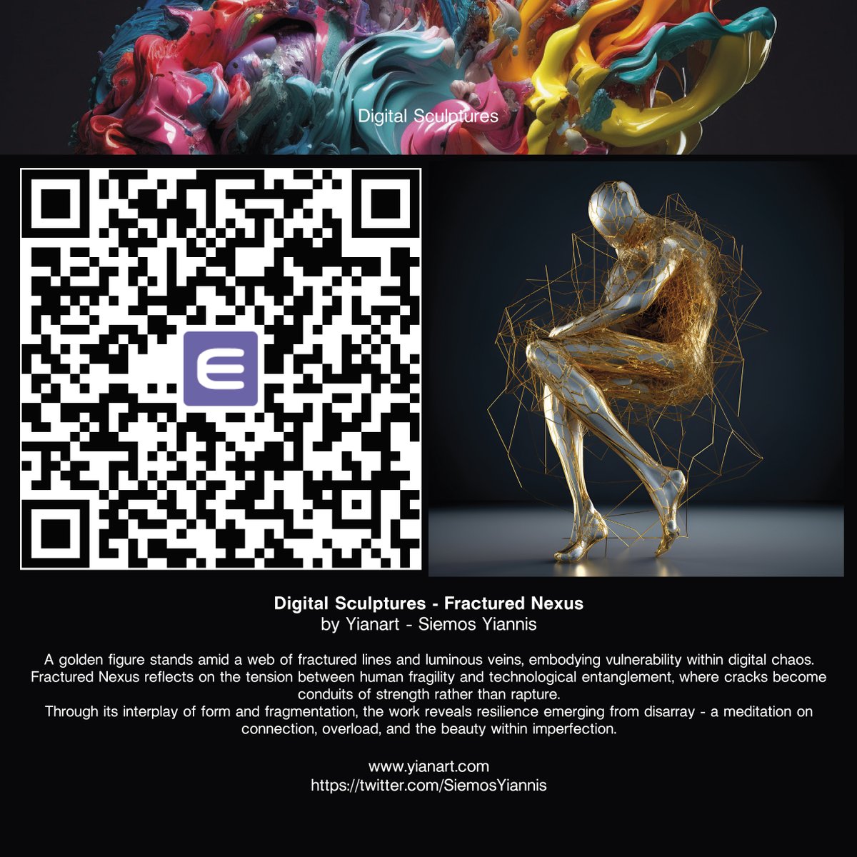 SiemosYiannis's tweet image. 💥 Collection: Digital Sculptures
💥Artwork: Fractured Nexus
Total Supply: 100 / Beam Supply: 47

Claim Now!
nft.io/beam/claim/3f0…

#nft #nftarts #nftartist #nftartists #nftartwork #nftartcollector #crypto #Cryptocurency #blockchain #digitalart #yianart #enjin #FractureNexus
