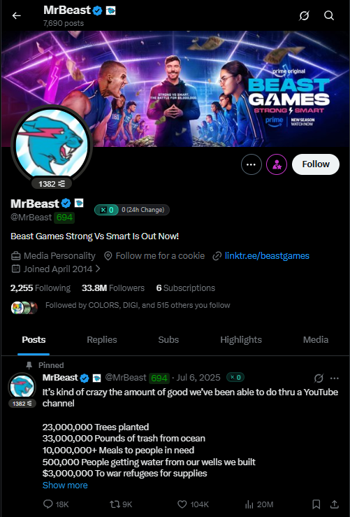 Cyber_Warriorr's tweet photo. 🚨 New scam alert 🚨

There’s a new scam going around where ppl share fake screenshots on Discord along with a scam link, pretending that @MrBeast posted it;

which he absolutely did NOT

Using famous and trusted people to scam others seems to be the new meta

Stay safe, and never trust random links or messages from strangers