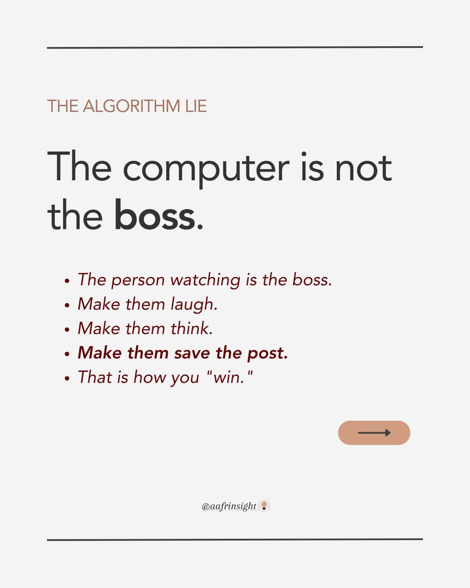 AafrInsight's tweet photo. Part 2/2:
1. The viewer is the boss, not the algorithm.
2. Success is doing the "boring" work daily.
Stop chasing hacks. Start building a brand. 🚀
#ContentStrategy #Growth https://t.co/9TcNiyppm5