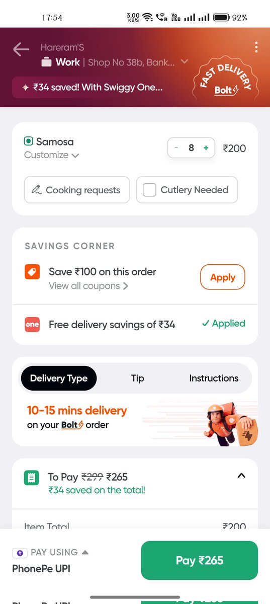 kumarajayhindu's tweet photo. #Swiggy #swiggydelivery #swiggyrestaurent #instamart swiggy packing charges are getting ridiculous. We already pay a premium for the food; the least you could do is cut us some slack on the packaging. Stop trying to monetize every little detail!" https://t.co/pMVxcv12XS