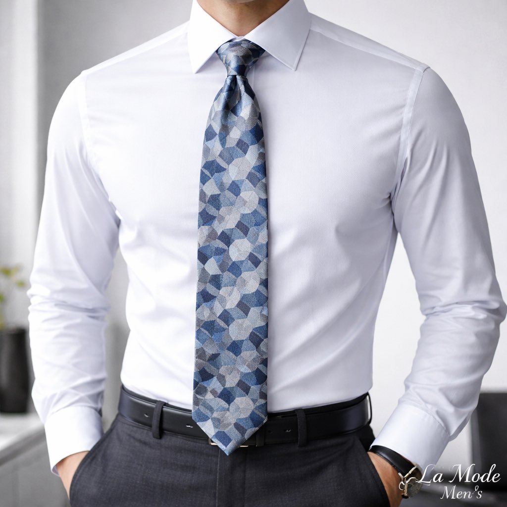 men_mode's tweet image. Clean lines. Smart design.
A tessellation tie brings mathematical elegance to a modern white dress shirt.
La Mode Men’s — Helping Men Look Good.

#LaModeMens #Menswear #ModernStyle #PatternedTie #SharpStyle