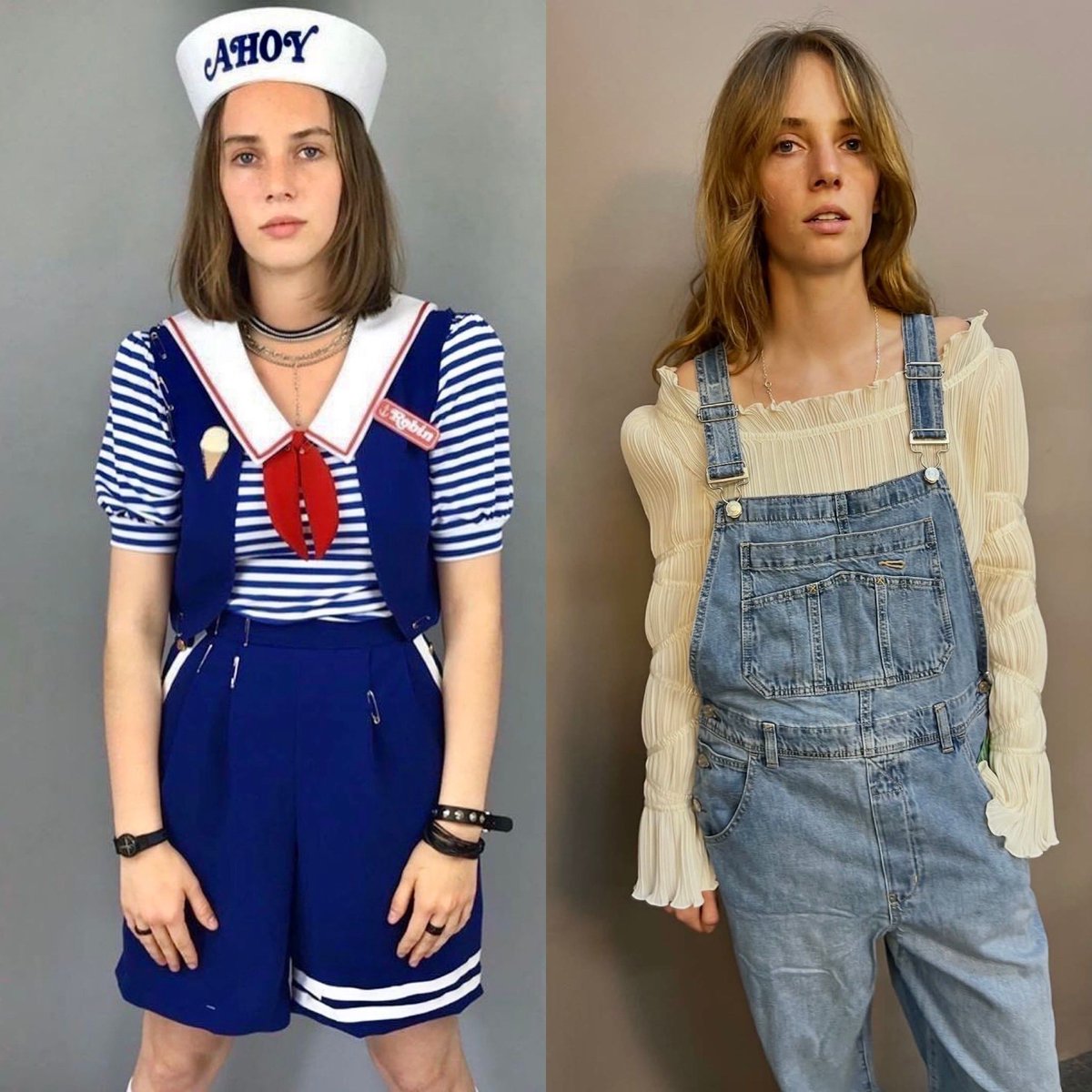 StrangerNews11's tweet photo. Maya Hawke’s first and last costume test as Robin in Stranger Things. https://t.co/BbJO9bzWlJ
