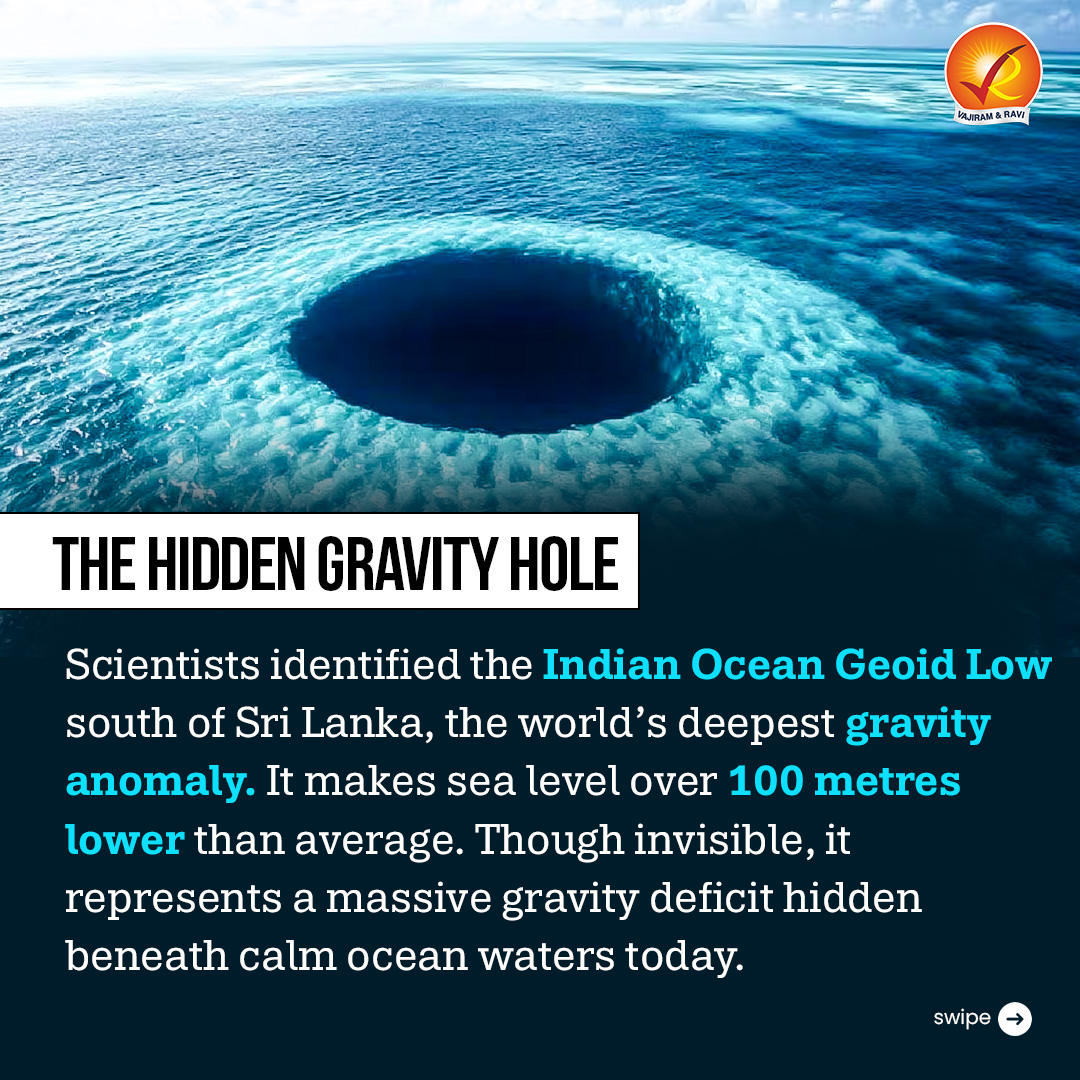 VajiramRavi's tweet image. Deep beneath the Indian Ocean lies a mysterious gravity anomaly shaped by tectonic plates and mantle forces over millions of years. A hidden secret of Earth finally coming to light.

#IndianOcean #EarthScience #GravityAnomaly #Geology #PlanetEarth #ScienceFacts #EarthMystery