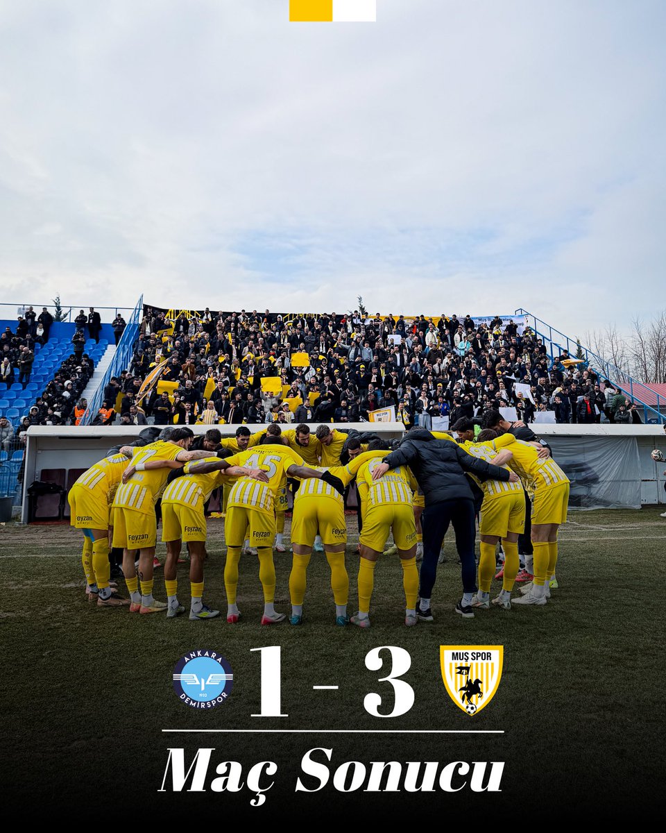 musspor's tweet photo. Maç Sonucu; 3️⃣ Puan Bizim💛🤍 https://t.co/UJQfvk8fWl